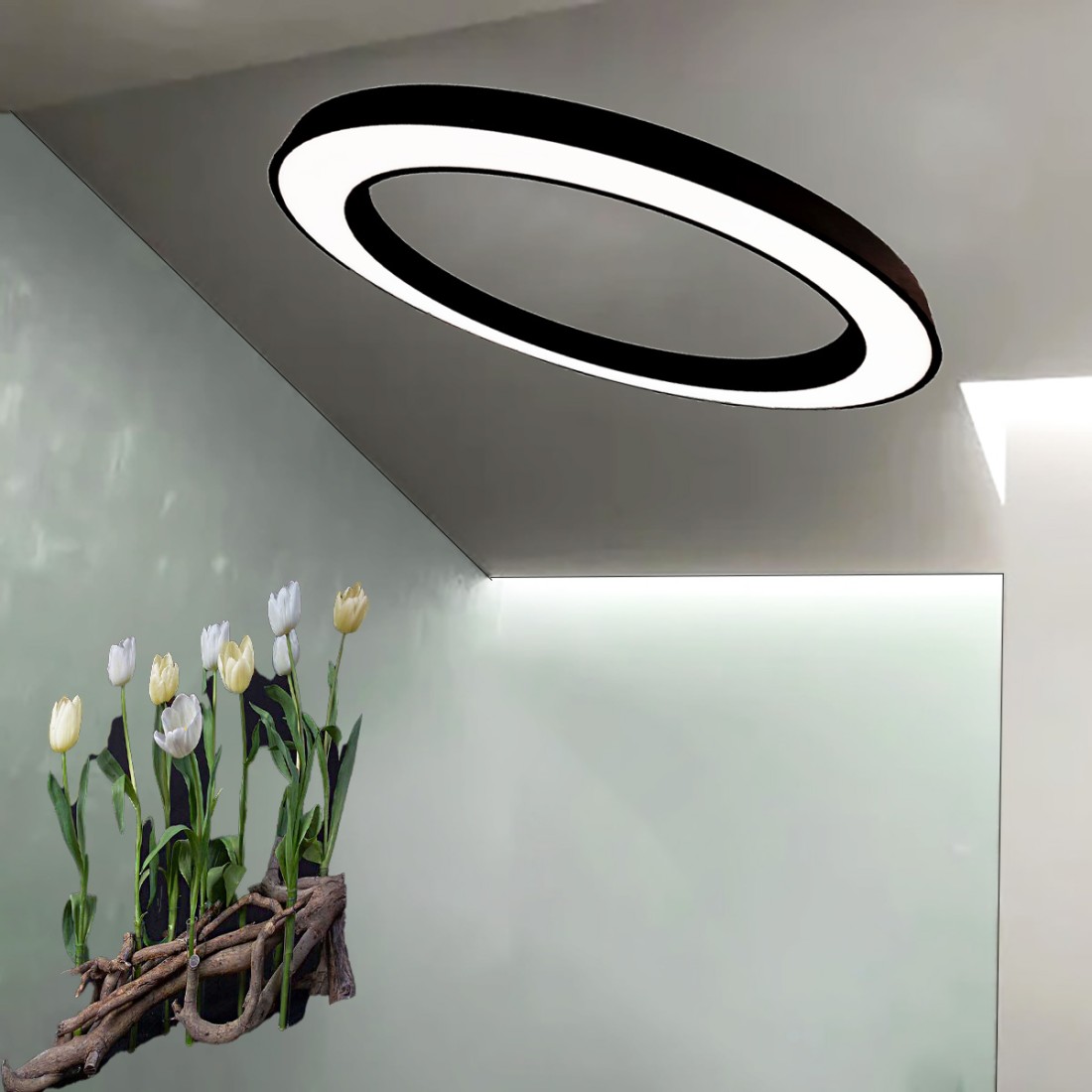 Gea Luce FLOR PG BLACK LED-Deckenleuchte