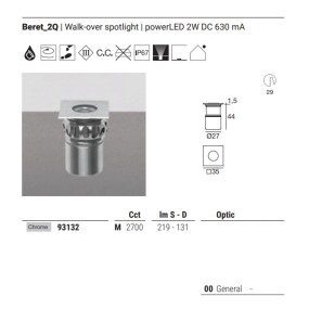 Spot encastrable Linea Light BERET 2Q 93132