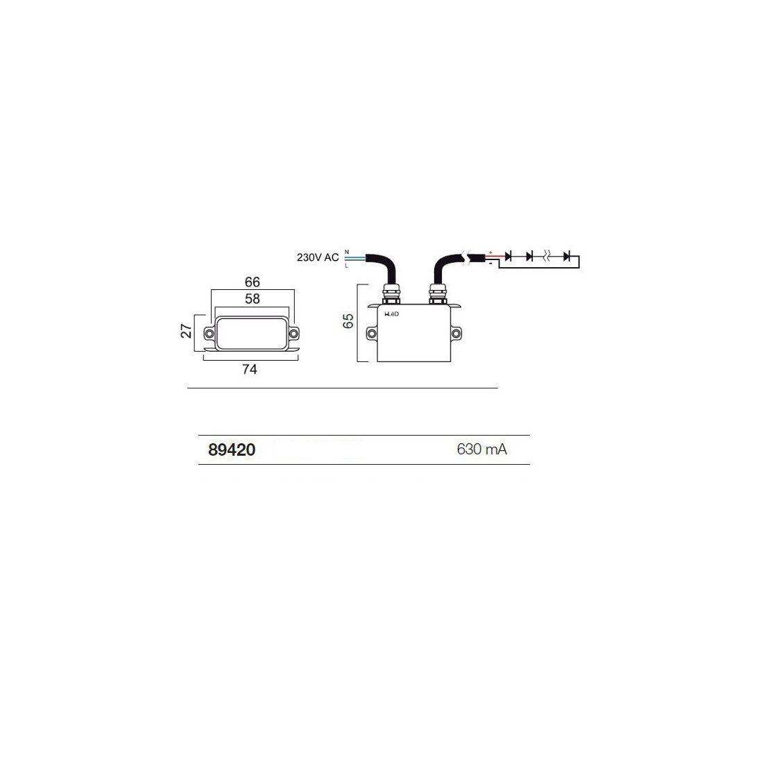 Alimentatore 89420 driver esterno IP67