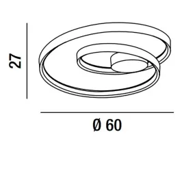 Plafoniera led nera Perenz...