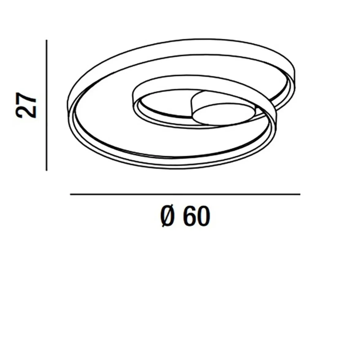 Plafonnier LED noir Perenz RITMO 6617 N LC