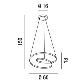 Perenz RITMO 6620 B CT LED moderner Kronleuchter