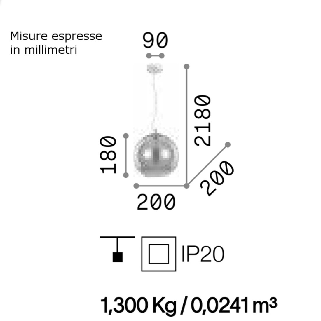 Lampadario moderno Ideal Lux NEMO SP1 D20 149585 E27 LED