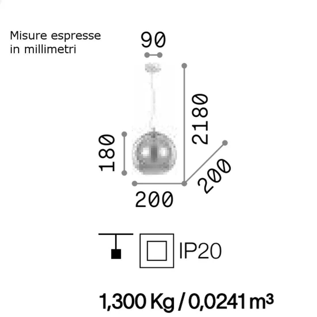 Lampadario moderno Ideal Lux NEMO SP1 D20 149585 E27 LED
