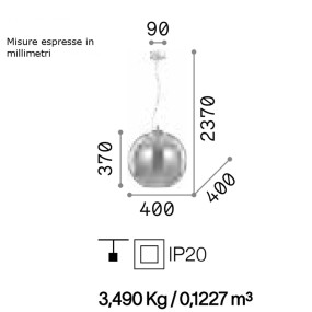 Lampadario moderno Ideal Lux NEMO SP1 D40 094229 E27 LED