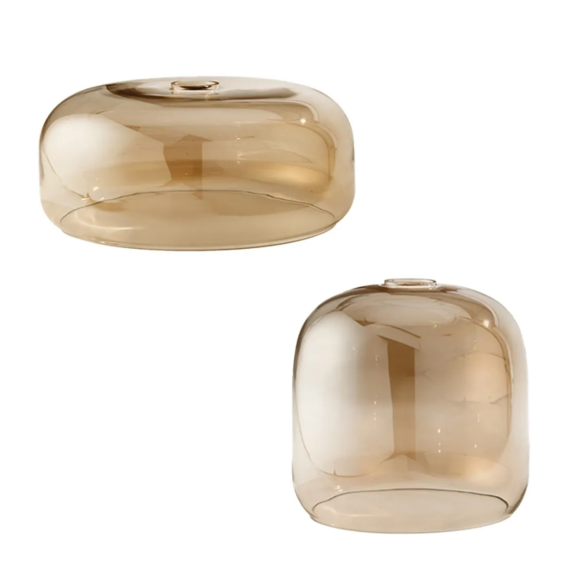 Perenz ANIMA Pendelleuchte aus mundgeblasenem Bernsteinglas