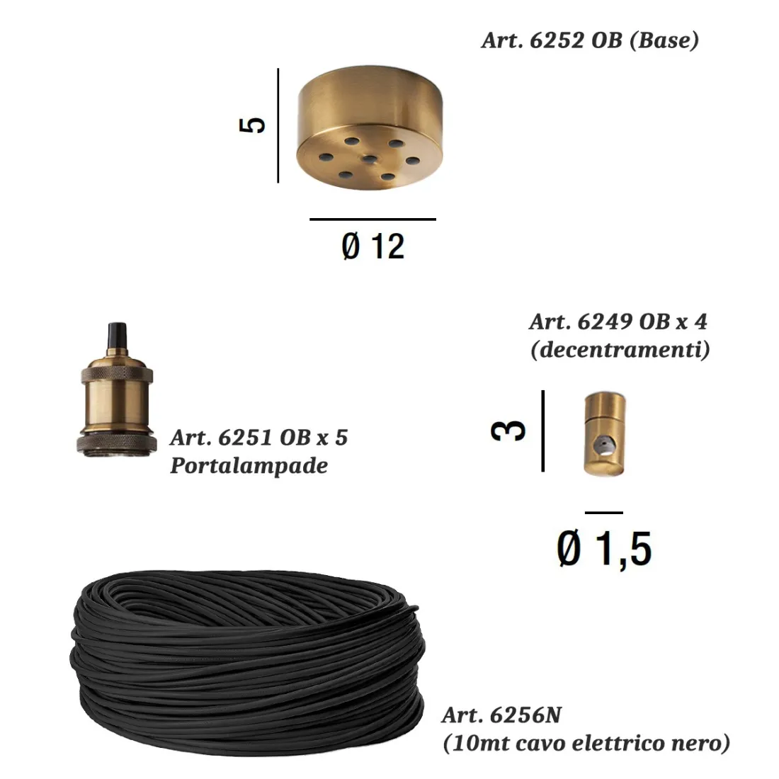 Perenz TRIX S5 Pendelleuchte aus geblasenem Glas
