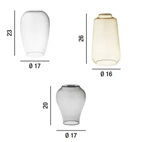 Perenz TRIX S5 Pendelleuchte aus geblasenem Glas