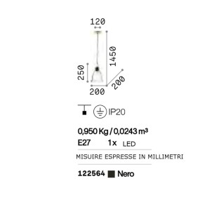 Moderne Glaspendelleuchte mit einer Leuchte, Fassung E27 max. 60W.