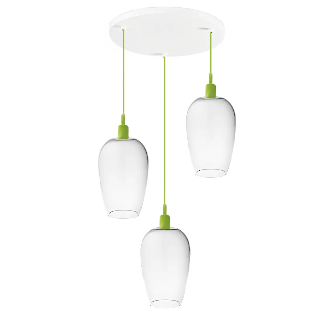 Suspension en verre soufflé transparent Perenz TRIX S3