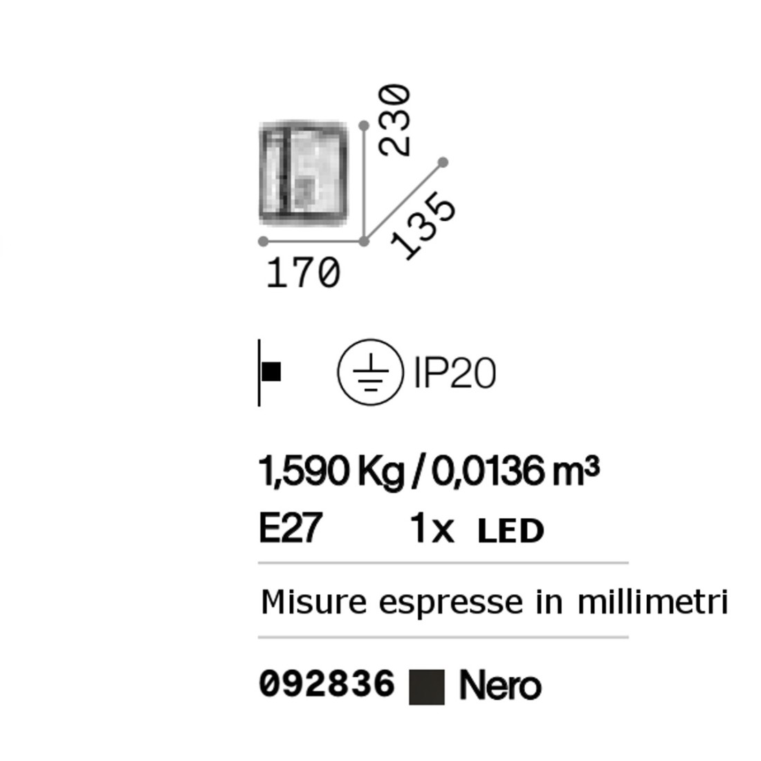 Applique IGOR AP1 Ideal Lux