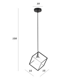 Perenz CUBE 6693 OR E27 LED lámpara de araña clásica, jaula