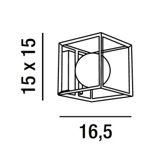 Aplique moderno Perenz CUBE...