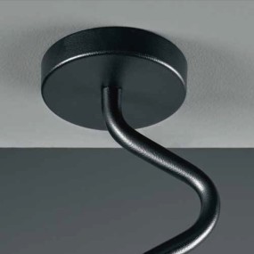 Deckenleuchte SF-CAOS 1714.20 4,3W 387LM LED-Modul dimmbares Rohr Eisenlampe Decke Aluminium schwarz Indoor