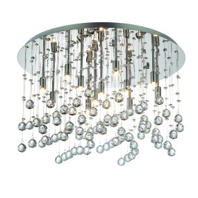 Plafoniera ID-MOONLIGHT 077802 PL12 luci 480W moderna sfere cristallo lampada soffitto G9