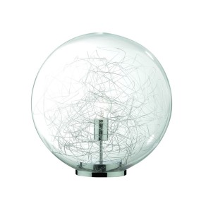 Abat-jour ID-MAPA MAX TL1 E27 sfera vetro fili alluminio moderno lampada tavolo interno IP20