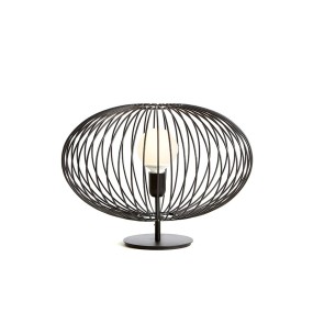 GB-TITTI Abat-jour 170 34 48cm lampe de table ovale en acier peint ivoire avec cage interne E27