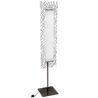Lampadaire EL-MAJOLIE 381 R7s lampadaire moderne halogène dimmable avec grille interne chromée