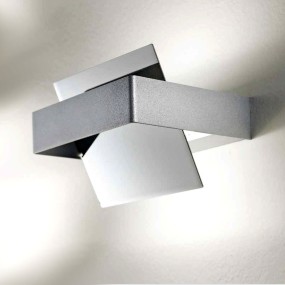 Applique moderno Fratelli Braga VOLTA 2010 A LED metallo basculante lampada parete biemissione orientabile
