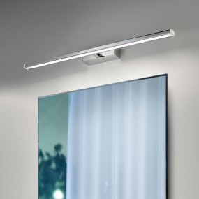 Applique FB-TRACCIA 2047 A 15W LED 1350LM monoemissione metallo bianco cromo foglia oro lampada parete moderna specchio quadro