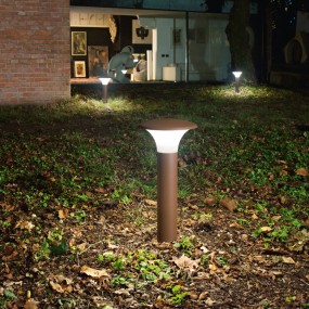 Lanterne aluminium Gea Led LEO GES521 LED lampadaire extérieur classique rouille 50CM IP44 E27
