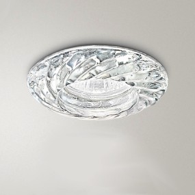 Spot encastrable Gea Led INDRA GFA063 Spot LED plaque de plâtre cristal transparent intérieur faux plafond GU10