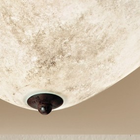 Plafoniera LM-4280 2PL E27 LED D38 classica rustica metallo vetro invecchiato lampada soffitto interno