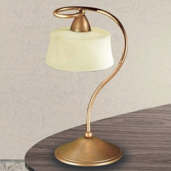 Abat-jour Lam 4220 1L E14 LED 34CM bronze doré métal verre antique lampe de table intérieur classique