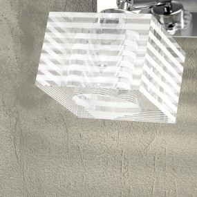 Binario TP-METROPOLITAN 1047 F4 G9 LED vetro quadrato orientabile lampada soffitto parete moderna interno