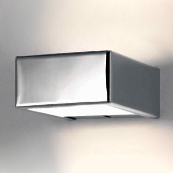 Illuminando BRIK G9 LED 10CM applique murale moderne biémission métal blanc chrome verre intérieur