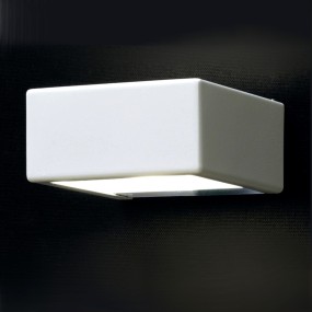 Illuminando BRIK G9 LED 10CM applique murale moderne biémission métal blanc chrome verre intérieur