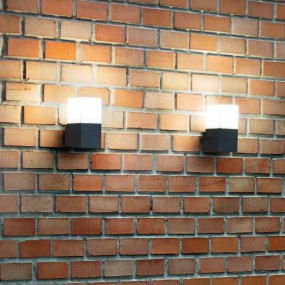 Applique alluminio Gea Led ADITI GES410 E27 LED IP44 lampada parete moderno