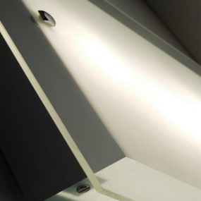Plafoniera Illuminando FLAT PL 30 E27 LED lampada soffitto quadrata moderna vetro satinato trasparente interno