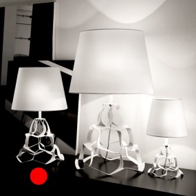 Abat-jour moderno Selene illuminazione ANAIS 1046 011 009 E27 LED metallo tessuto lampada tavolo