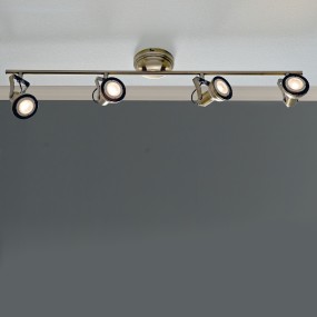 Rustikaler Strahler Illuminando OLD 4 Lampen Wanddecke klassisch brüniertes Metall verstellbar 28W 3000 ° K 1920LM GU10