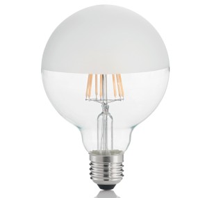 Lampadina ID-CLASSIC E27 LED 8W 780LM 9.5cm cupola bianca satinata globo luce calda interno