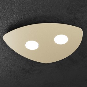 Plafoniera TP-SHAPE 1143 2 GX53 LED metallo bianco sabbia grigio lampda soffitto triangolo moderna interno