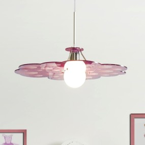 Sospensione EM-CLOUD CL1534 NUVOLA E27 LED acrilico rosa lampadario camerette bambini moderna