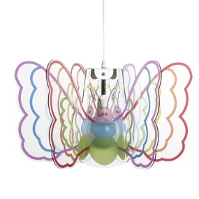 Suspension EM-BUTTERFLY CL1528 E27 LED lustre en méthacrylate multicolore papillon moderne chambres d'enfants