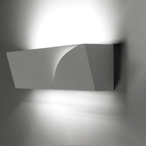 Applique SF-PELLENE T200 G9 LED 22CM gesso bianco verniciabile lampada parete biemissione luce indiretta interno