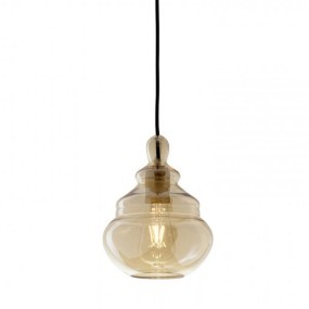 Sospensione MX-ADONE 1744.15 E27 LED vetro giallo miele calata vintage classica interno