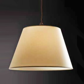 Lustre classique Illuminando STREET SOFT SP 45 LED suspension parchemin ivoire tressé métal bruni intérieur E27