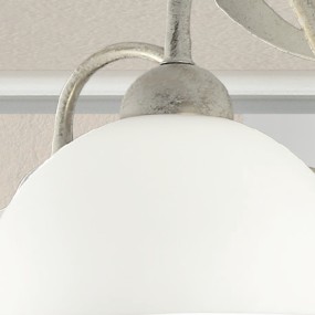 Plafoniera classica LAM 1910 5PL E14 LED metallo vetro lampada soffitto
