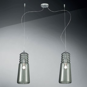Due P lustre moderne éclairage 2662 S2 E27 LED suspension en verre soufflé