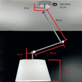 Suspension LM-PLAY 9315 E27 LED abat-jour ignifuge moderne avec lustre interne