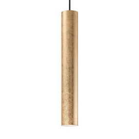 Sospensione ID-LOOK SP1 GU10 Led metallo classico rame brunito oro lampadario cilindro interno
