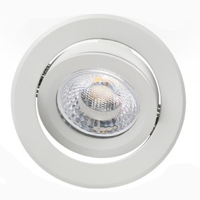 Spot encastrable PN-TURN GU10 LED IP20 spot rond orientable interne en aluminium