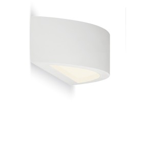 Applique gesso PAN International BOREALE PAR310 E14 LED lampada parete verniciabile biemissione interno IP20