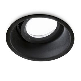 Spot encastré GE-GFA231 GU10 7W LED IP20 orientable en aluminium noir mat orientable spot réglable plaque de plâtre ronde intéri