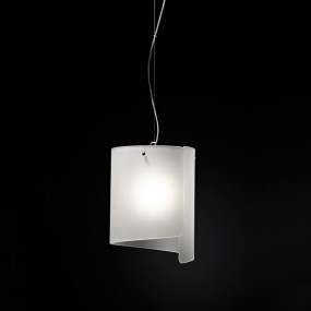 SN-PAPIRO 0385 E27 Lustre LED 26cm suspension intérieure moderne verre blanc noir brillant IP20